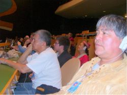 Three of the four-person Lil'wat delegation