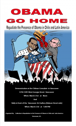 Chilean Community in Canada Declare Obama, Visit Non Grata - Letter Signing Campaign