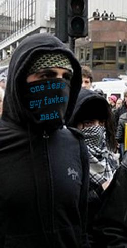 One Less Guy Fawkes Mask :p One Less Guy Fawkes Mask :p