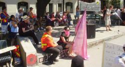 Pink Bloc Intervention in Rally for Civil Liberties in Vancouver, July 17 2010
