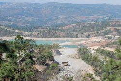 Mining truck and tailings pond