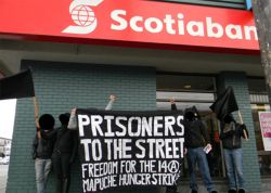 presxs a la kalle! libertad por los 14A y Mapuches en huelga de hambre!