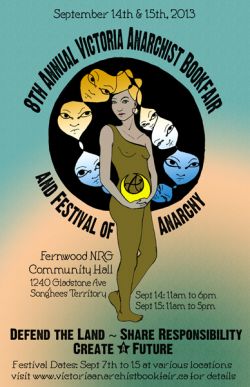 2013 Victoria Anarchist Bookfair poster   
